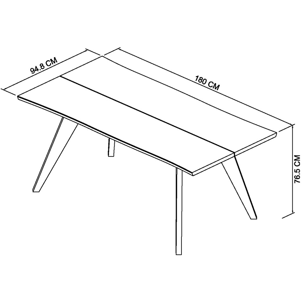 Bentley Designs Cadell 6 Seater Aged Oak Dining Table Image 5
