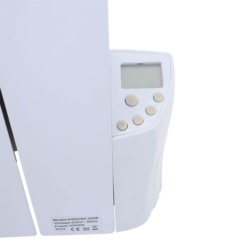 Living and Home White Electric Oil Filled Radiator Space Heater 2000W Image 5