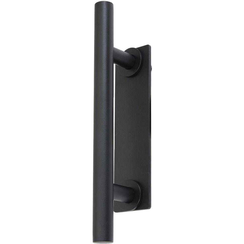 Living and Home Contemporary Carbon Steel Dual-Sided Black Door Handle Image 4