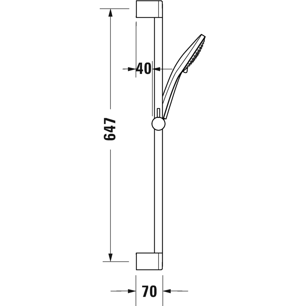 Duravit Black 3 Function Hand Shower Set 700mm Image 2
