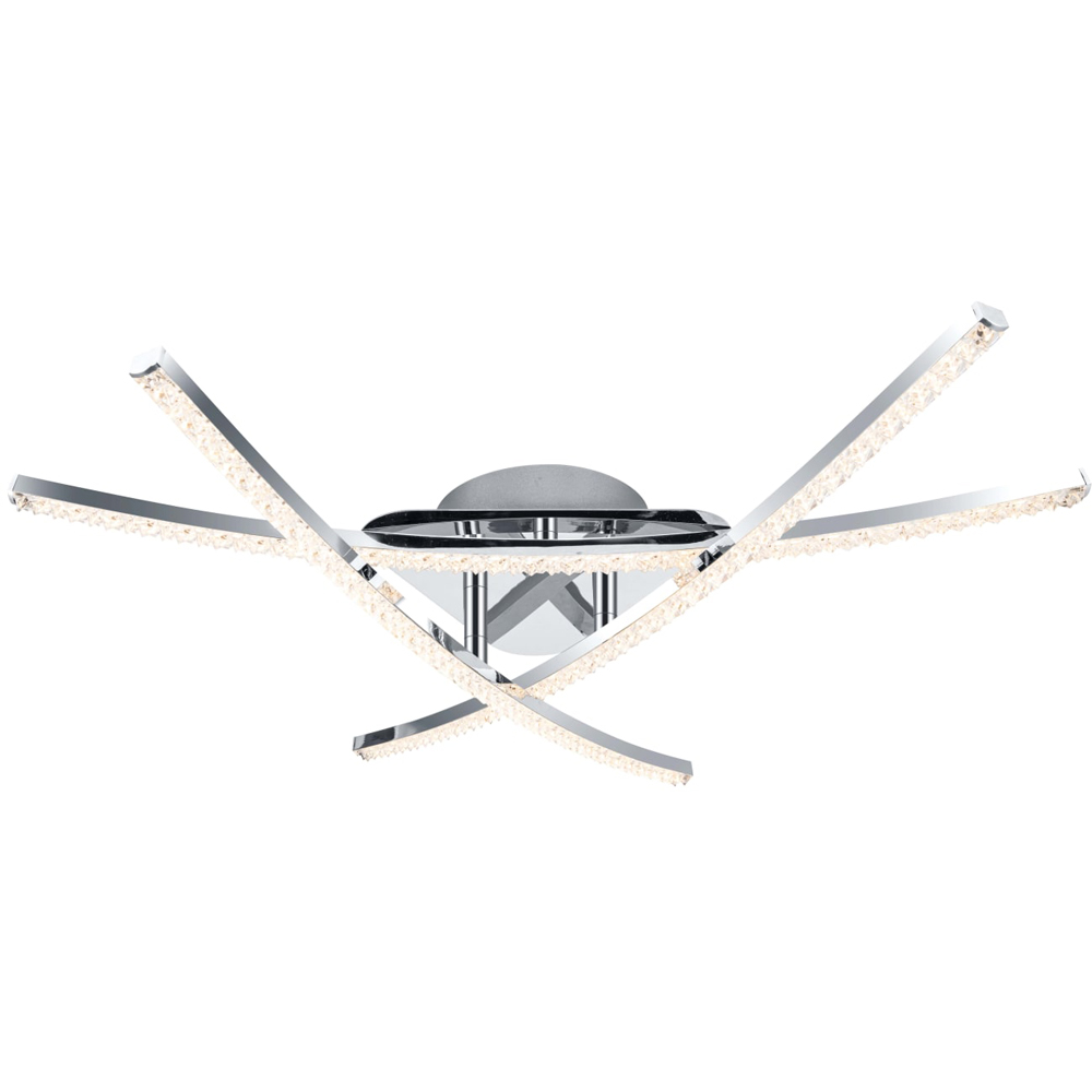 Cosylyte Samford 3 Light Beaded Chrome LED Flush Ceiling Light Image 3