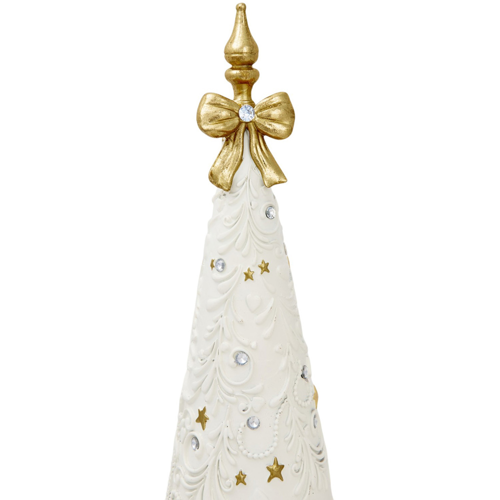 Gold and Cream Bow Tree Ornament Image 2