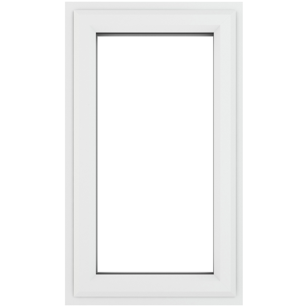 Crystal uPVC Double Glazed Window Left Hand Side Hung White Clear Glass 610x820mm Image 1