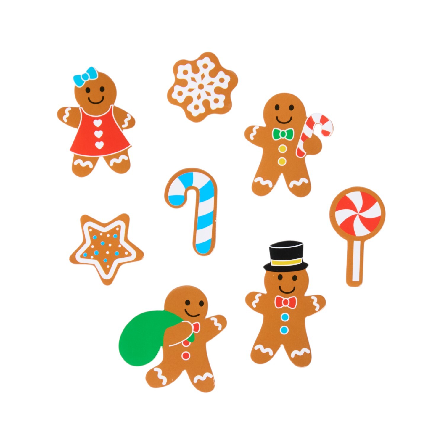 150 Piece Gingerbread Foam Stickers Image 3