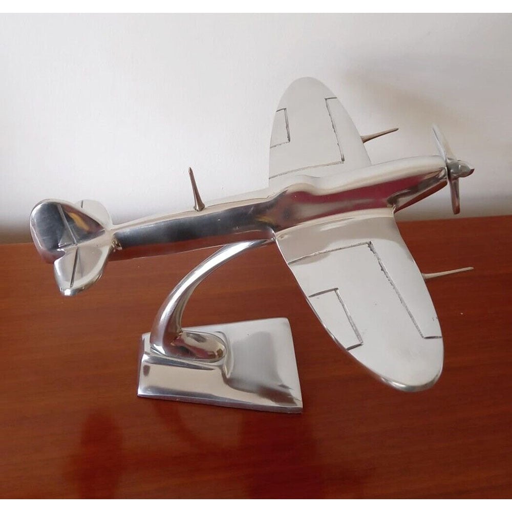 Inspirational Gifting Polished Aluminium RAF Spitfire Aeroplane Home Ornament 17cm Image 7