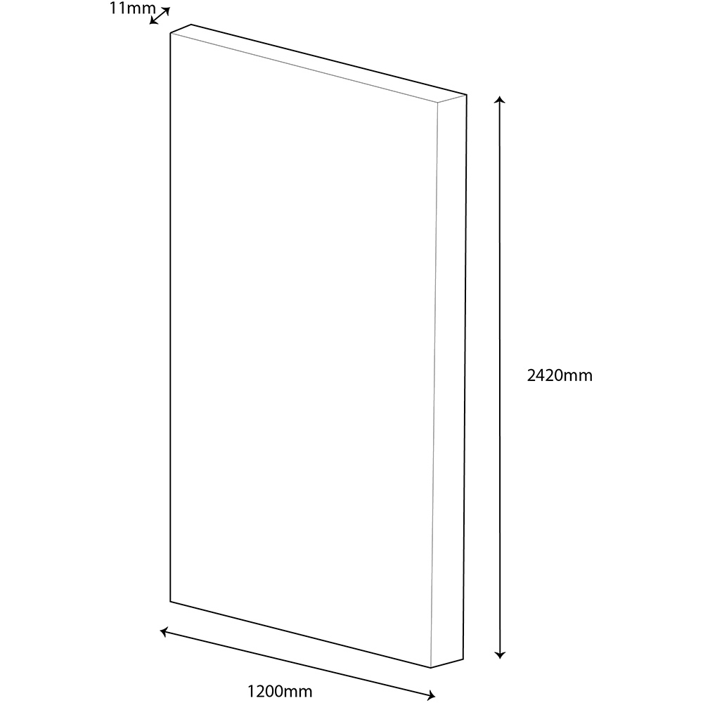 Wetwall Mermaid 2420 x 1210mm Beige Eiger Concrete Plywood Shower Wall Panel Image 5