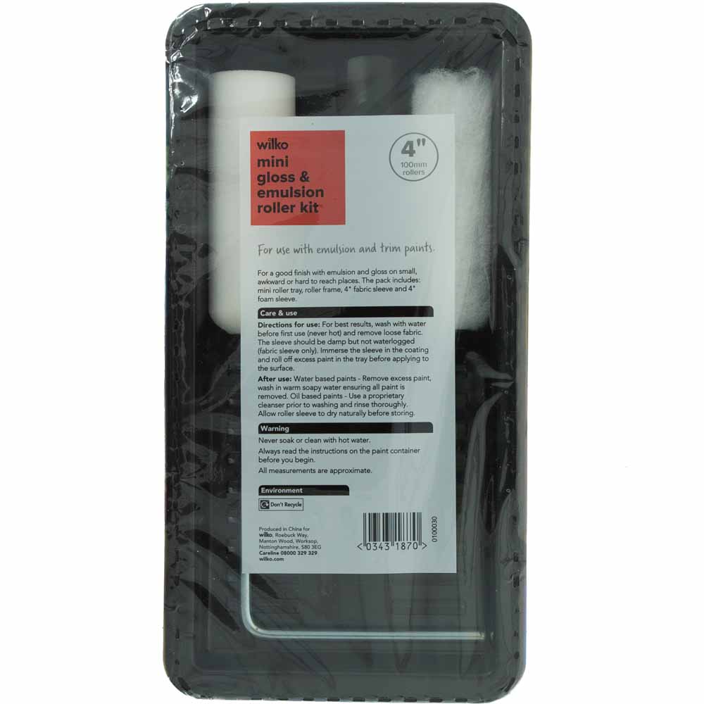 Wilko 4 inch Functional Mini Roller and Tray Image 10