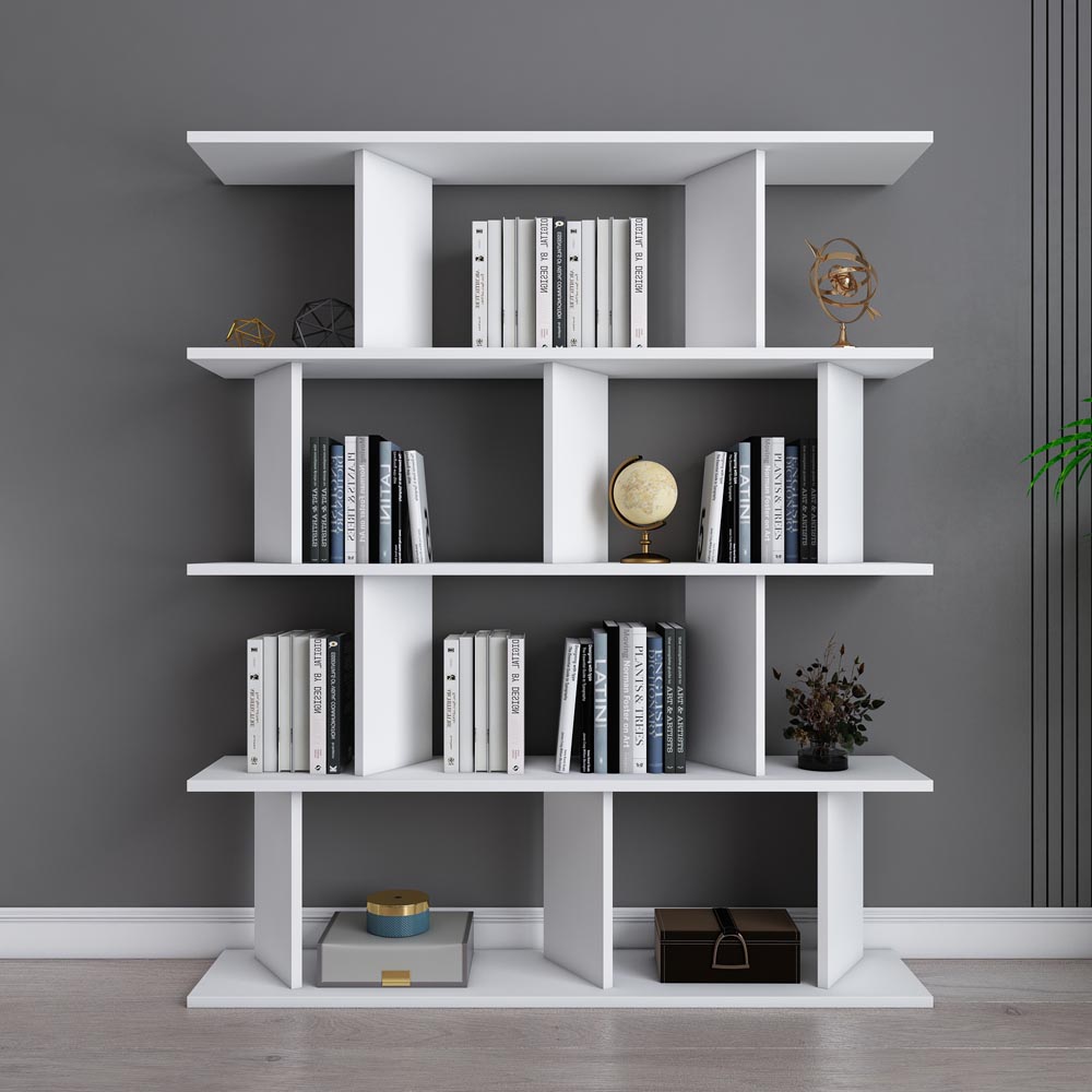 Decorotika Grace 10 Shelf White Bookcase Image 5