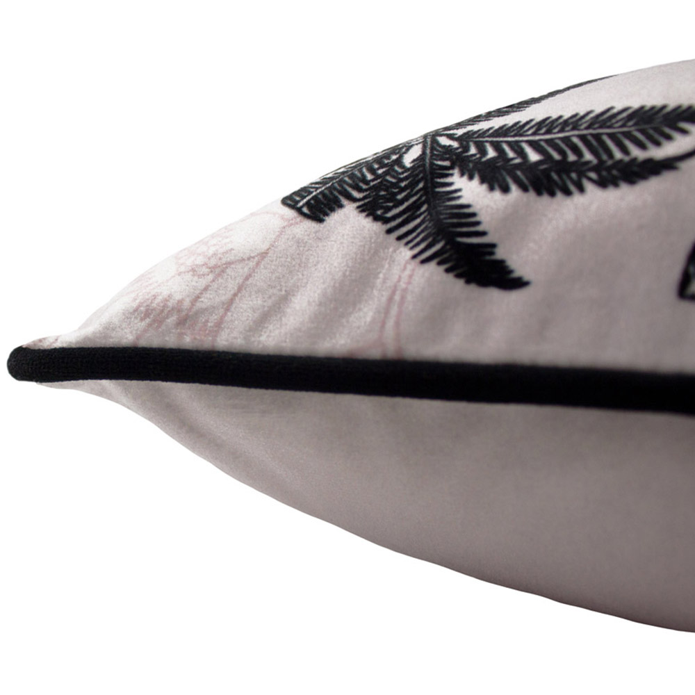 Paoletti Blush Tropical Cheetah Velvet Touch Piped Cushion Image 4