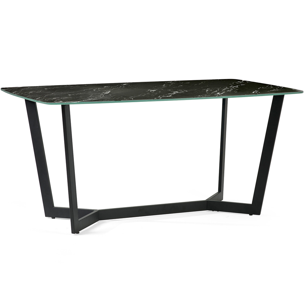Julian Bowen Olympus 6 Seater Dining Table Black Marble Image 2