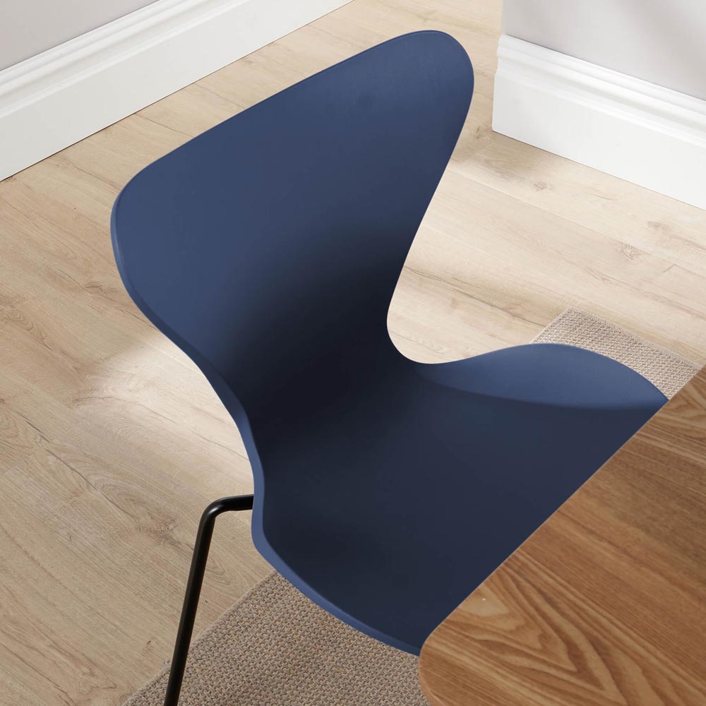 Home Source Rayna Penny 4 Seater Dining Set Blue Image 3