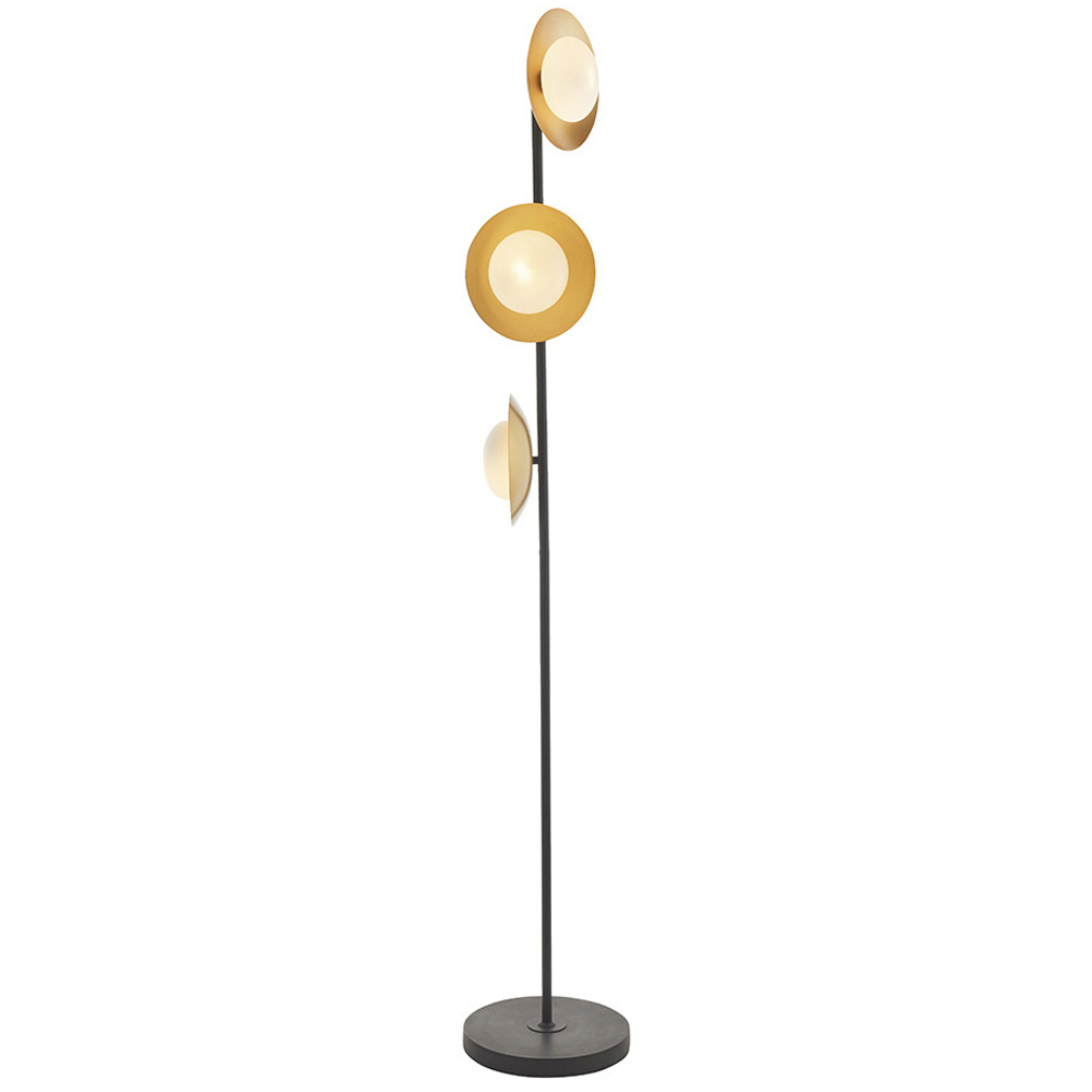 Merano Tivoli Gold and Dark Bronze 3 Light Floor Lamp Image 1