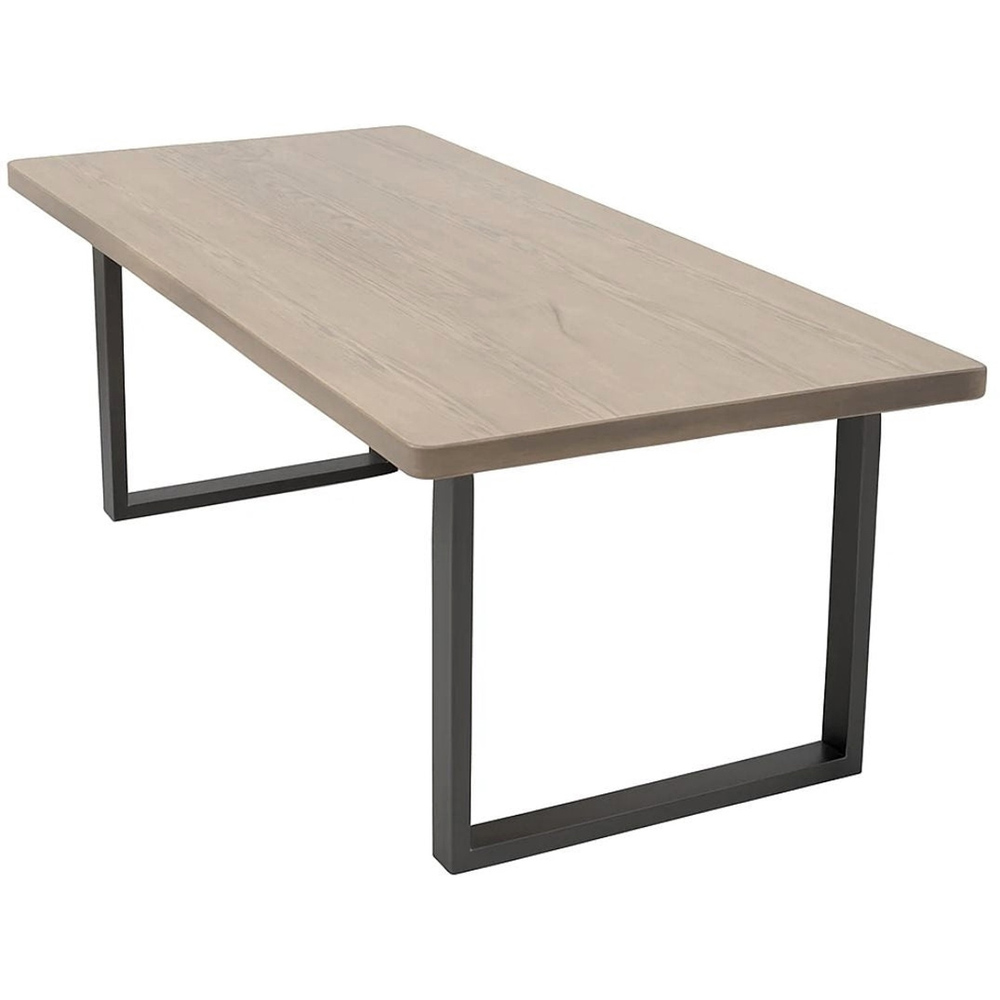 Homebase Grey Wash 6 Seater Sleek and Slender Rustic Dining Table 100 x 150cm Image 2