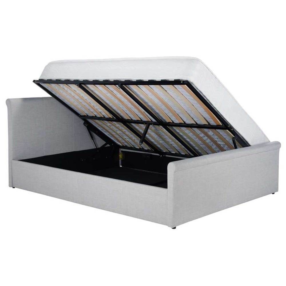 Stratus King Size Grey Polyester Ottoman Bed Image 3