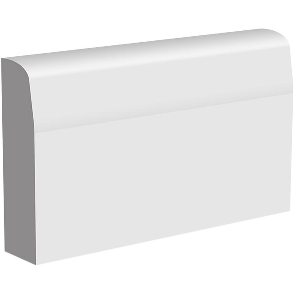 National Skirting White Chamfered Bullnose I Primed Skirting Board 18mm 70 x 3040mm Image 1