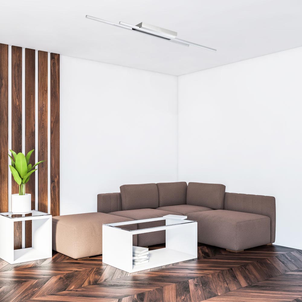 Happy Homewares Strip Polished Chrome LED Ceiling Light Fitting Image 2