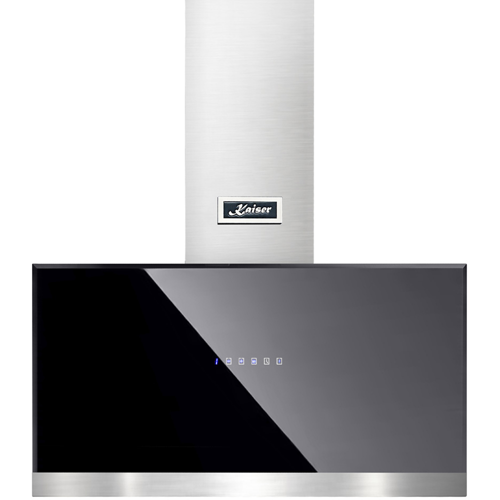 Kaiser Avantgarde Pro Black Glass 70cm Eco Wall Mounted Cooker Hood Image 3
