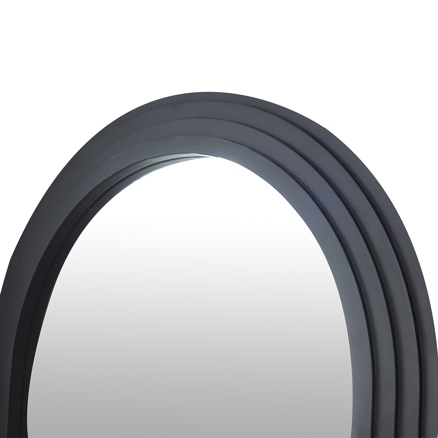Evie Ridged Arch Lean To Mirror Black Image 6