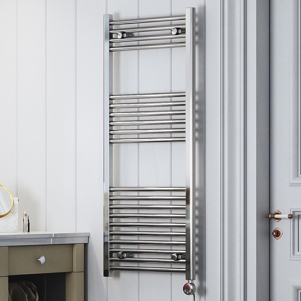 Terma Leo E 1023BTU Chrome Electric Variable Temperature Towel Rail 1200 x 500mm Image 2