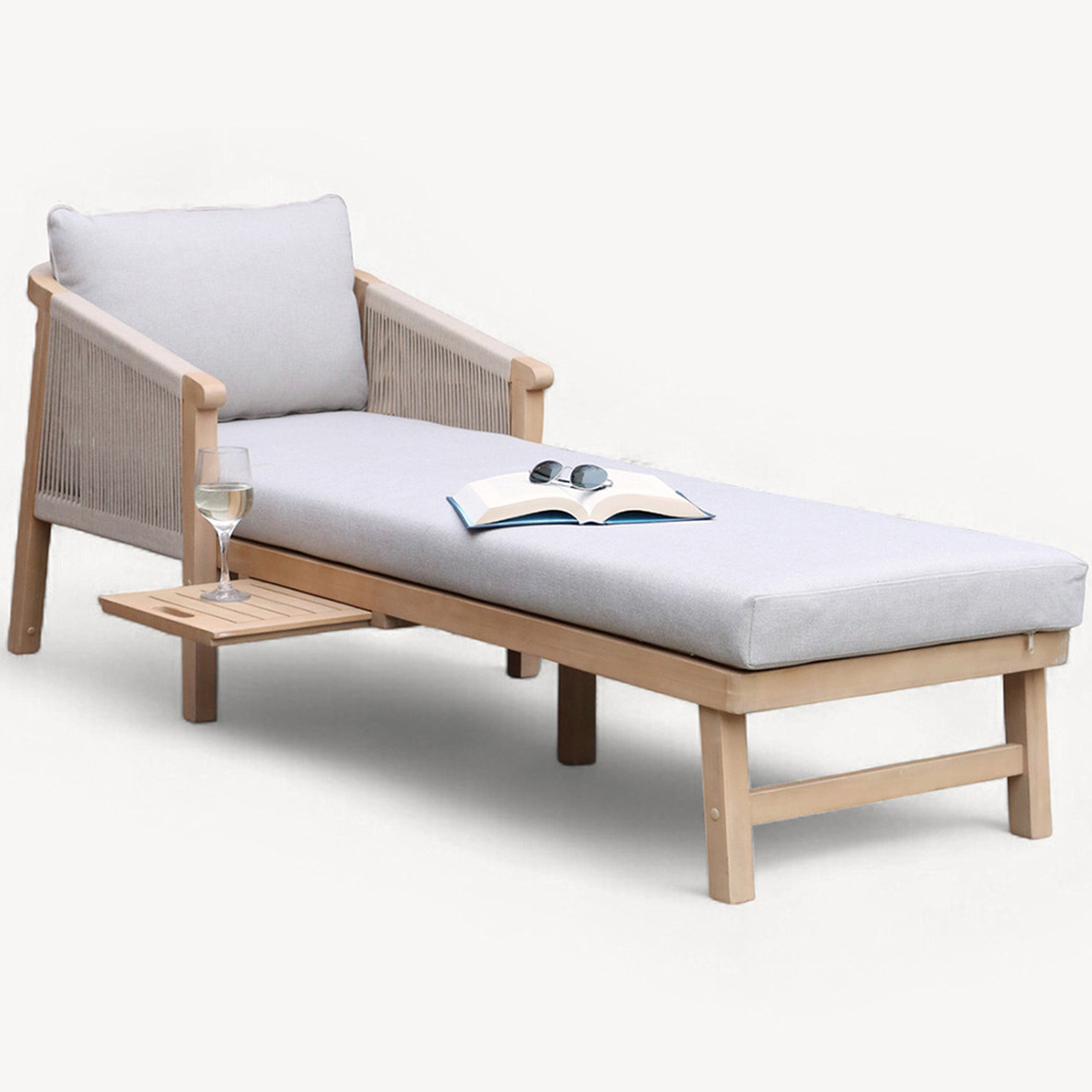 Royalcraft Roma Sunlounger with Pullout Side Tray Image 2