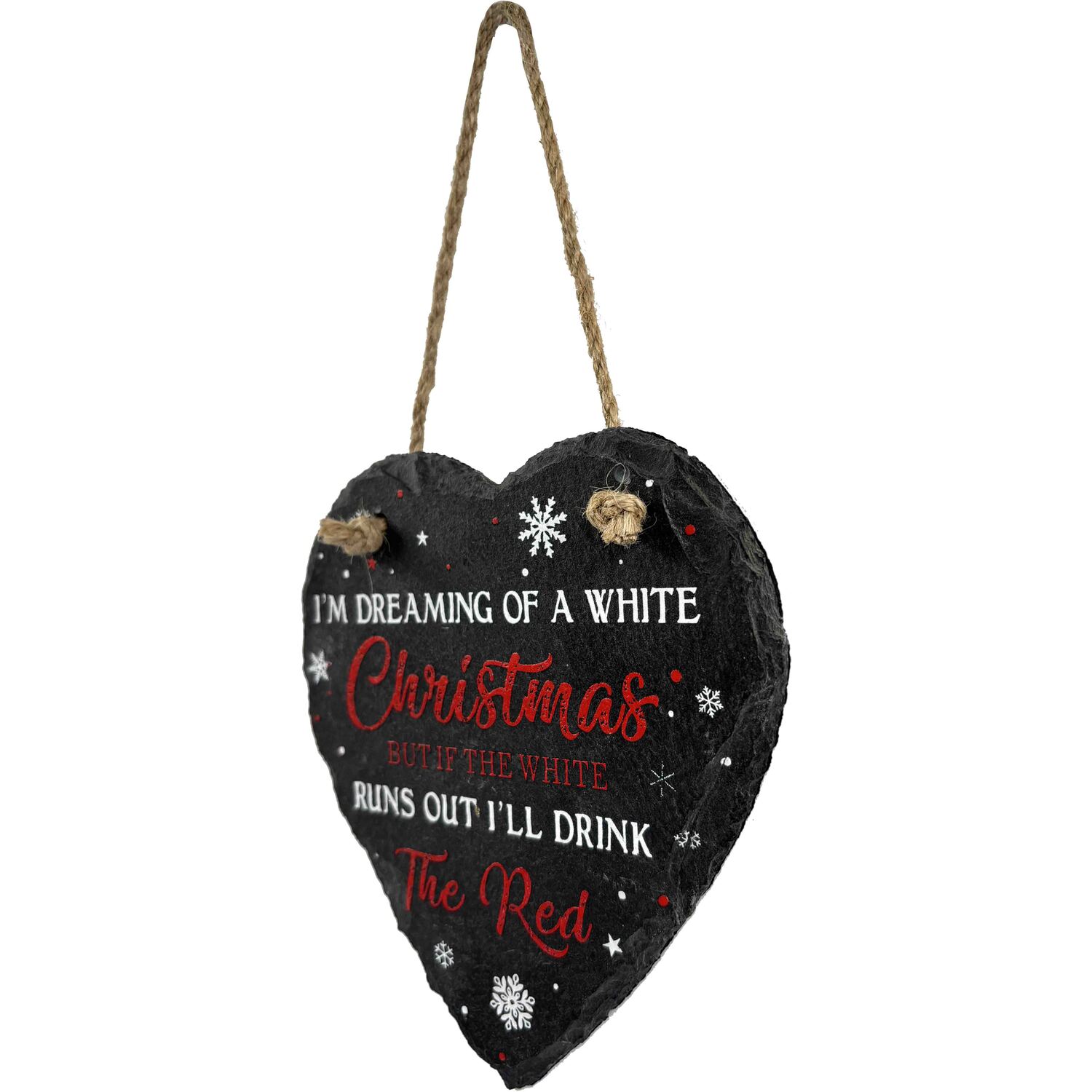 Dreaming Of A Wine Christmas Slate Sign - Grey Image 2