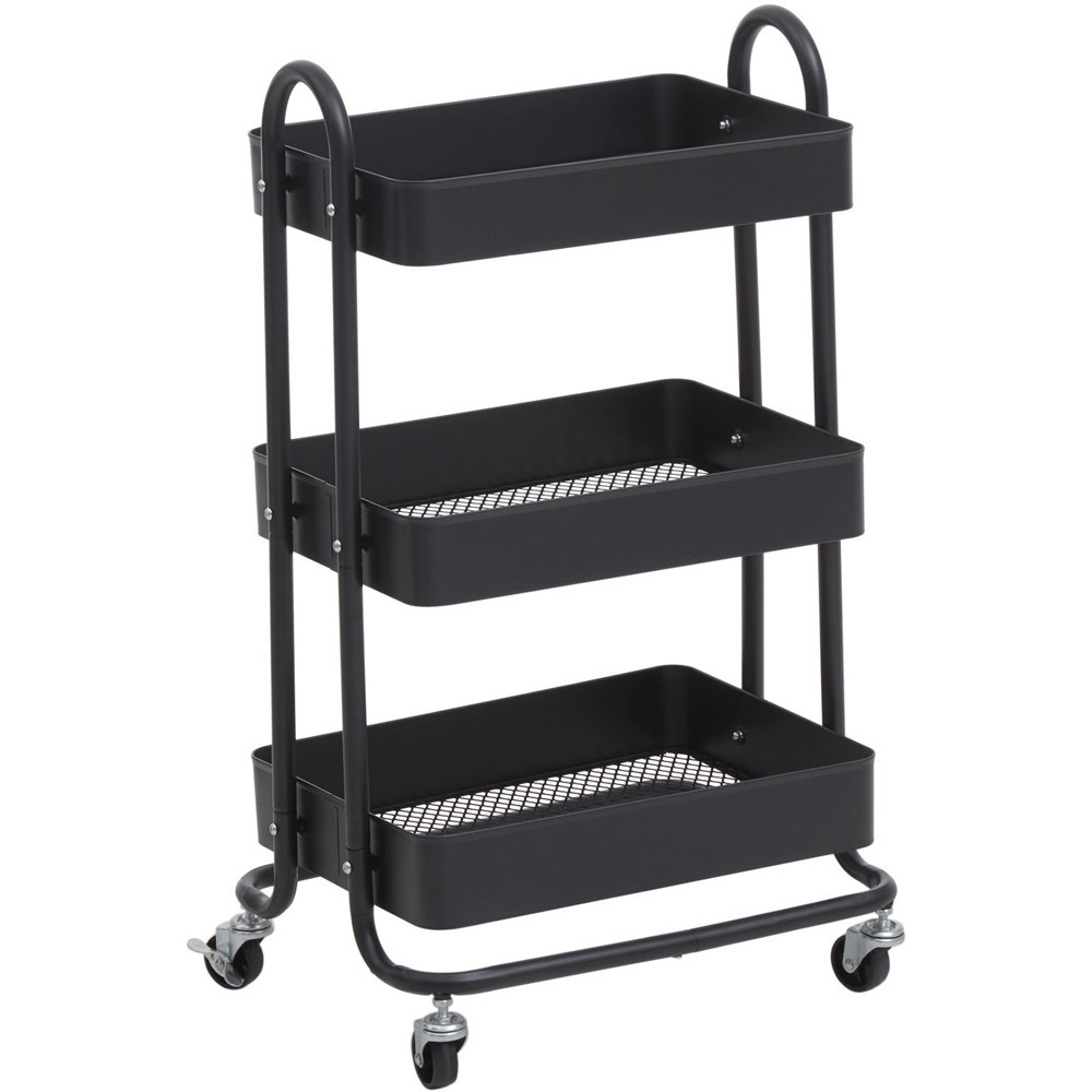 Acero 3-Tier Black Trolley Image 1