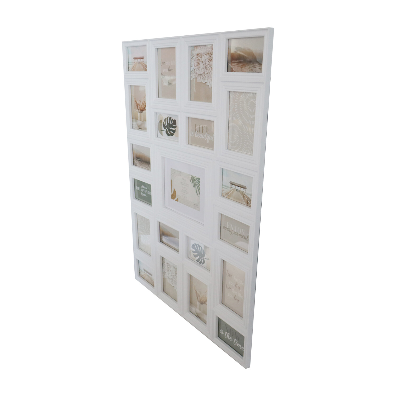 Cannes Ridged 21 Aperture Frame - White Image 2