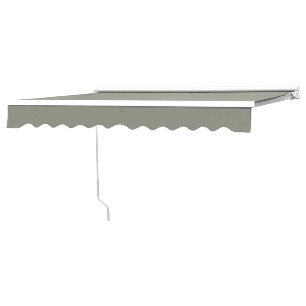 Living and Home Grey Retractable Patio Manual Sunshade 4 x 3m Image 3