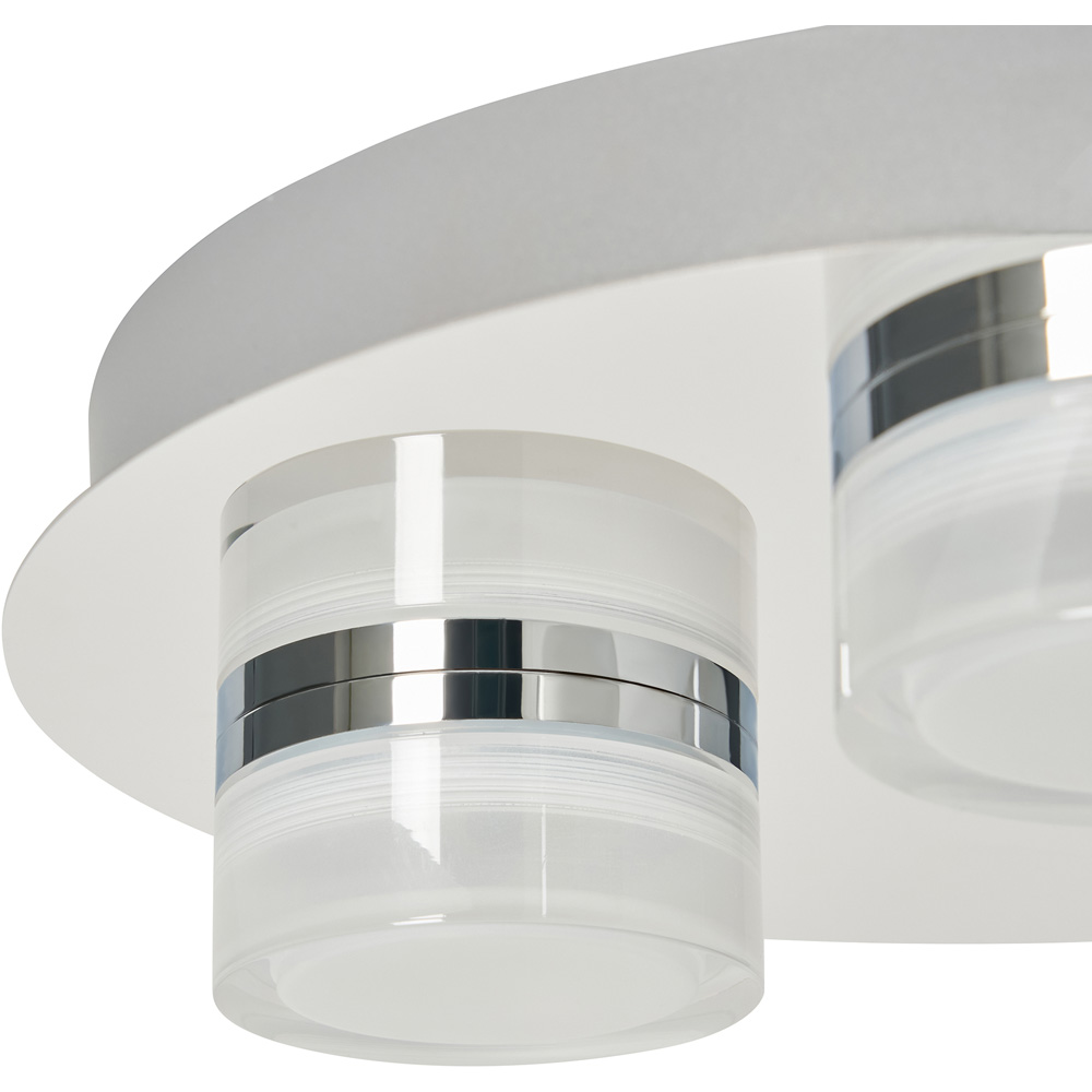 Spa Aylla Chrome 3 LED IP44 Flush Ceiling Light Image 4