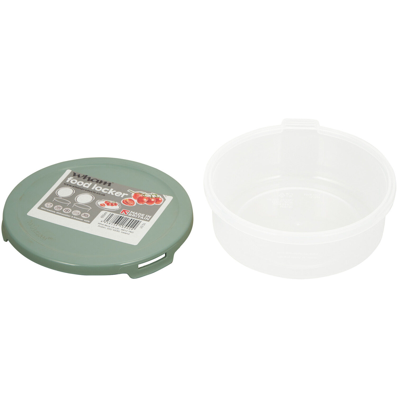 Food Locker Round Food Box - Clear / 650ml Image 2