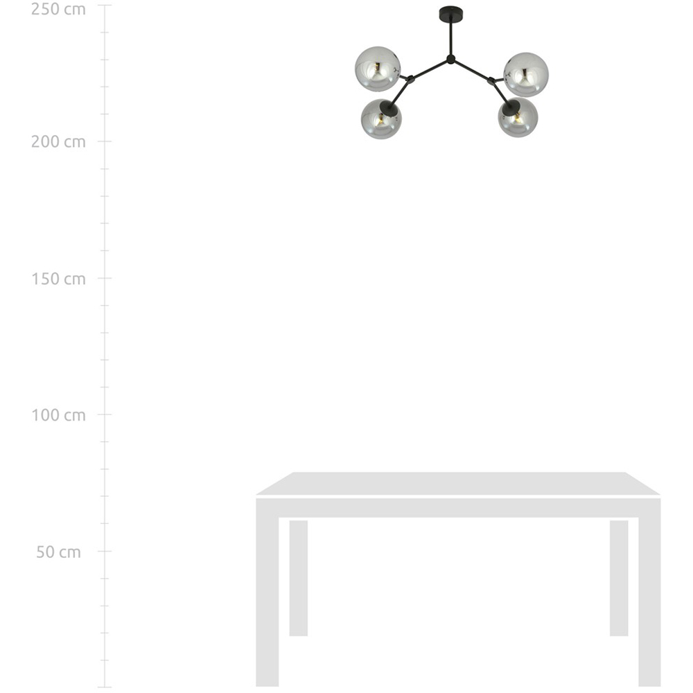 Emibig Space 4 Light Graphite Shade Black E14 Ceiling Light Image 6