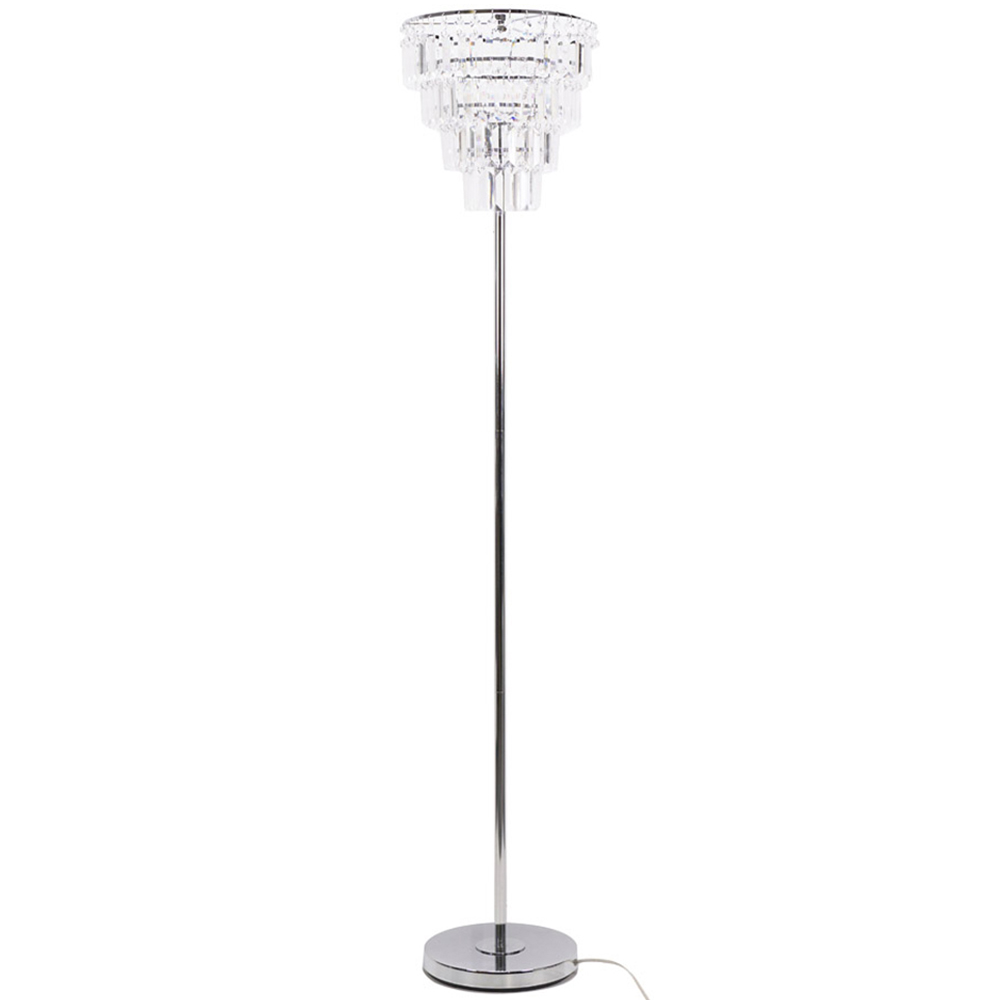 ValueLights Kelsks Jewel Droplet Shade Chrome LED Floor Lamp Image 1
