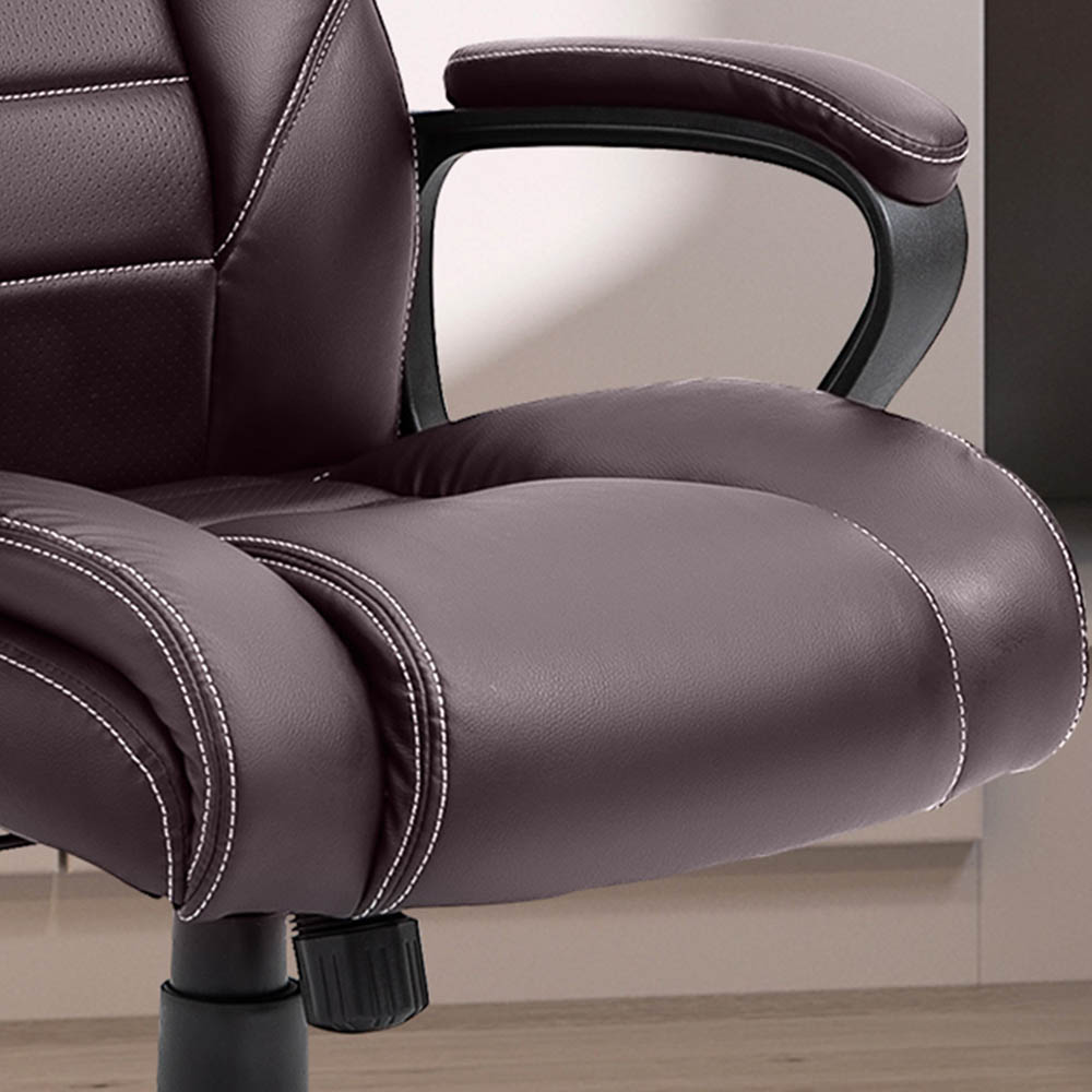 Portland Brown PU Leather Swivel Executive Office Chair Image 7