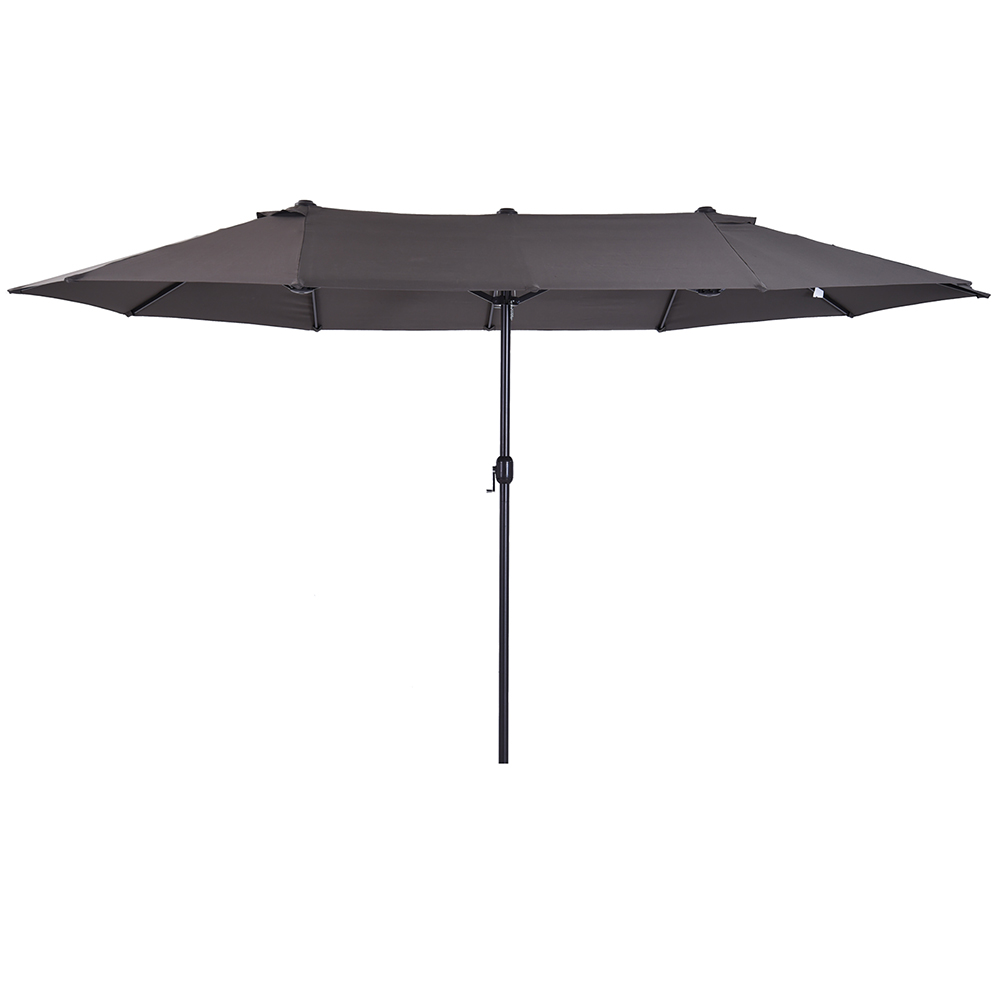 Outsunny 4.6m Garden Parasol Grey Image 1