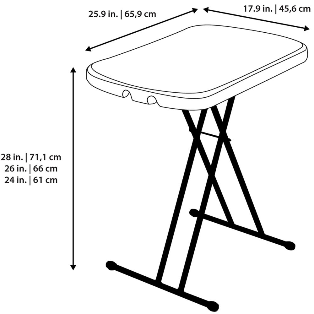 Lifetime Products Foldable Personal Table White Image 9