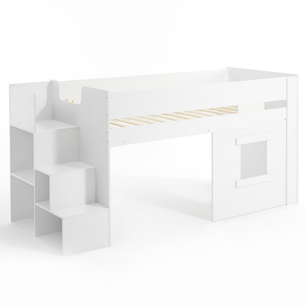 Flair Marlowe Single Mid Sleeper Storage Bed with Steps Image 2