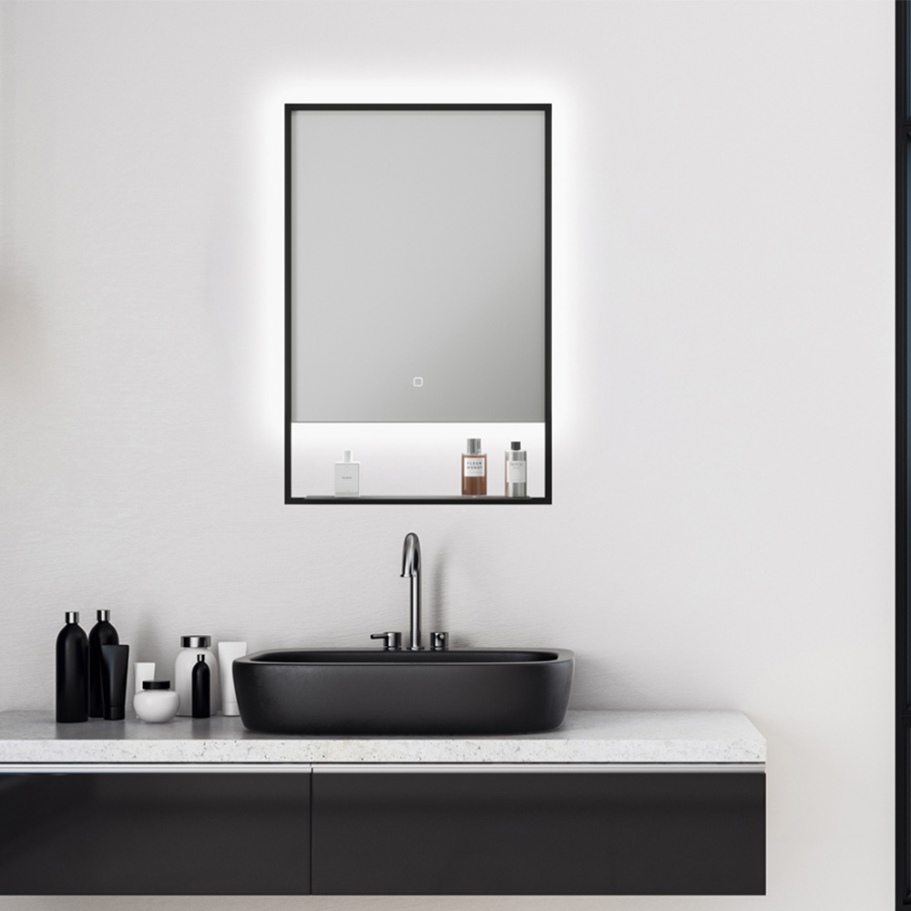 Sorrelis Barrow LED Mirror with Shelf 70 x 50cm Image 2