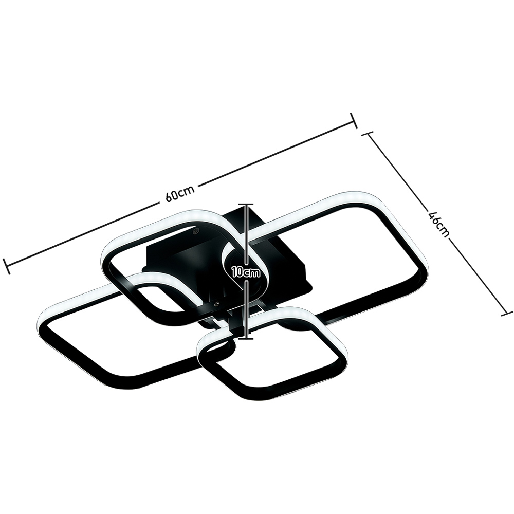 Living and Home Black 4 Head LED Ceiling Light Image 9