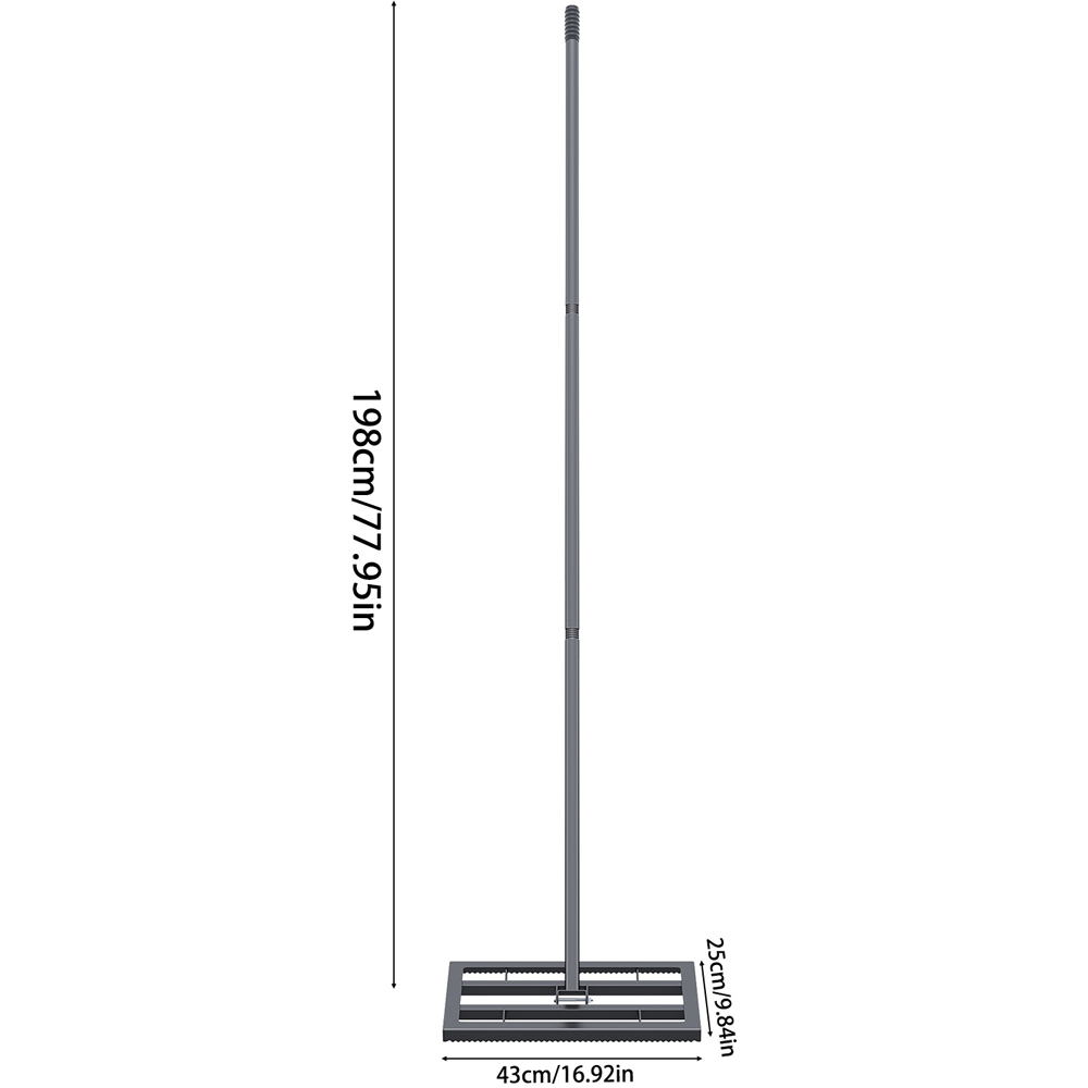 Living and Home Garden Lawn Levelling Rake with Long Handle 43 x 25 x 198cm Image 8