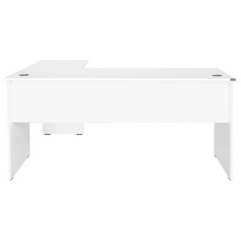 FWStyle White L-Shape Corner Study Desk Image 3