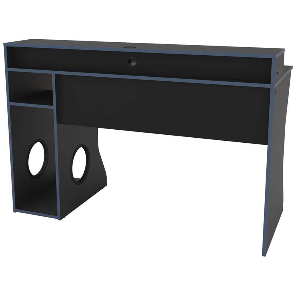 Enzo Gaming Computer Desk Black and Dark Blue Image 4