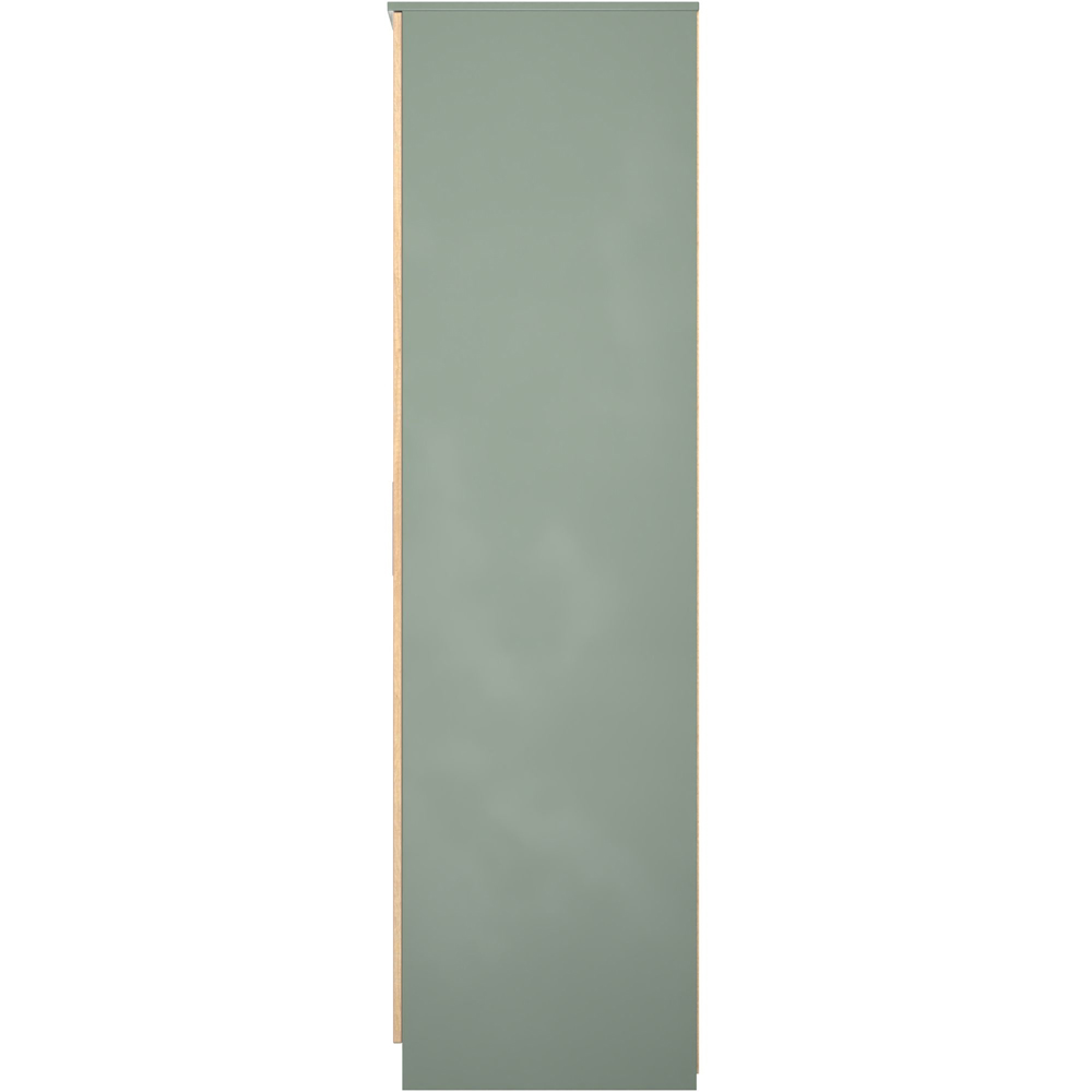 Crowndale Java 2 Door Slatt Effect and Reed Green Wardrobe Image 3
