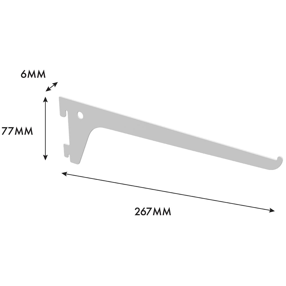 Homebase 25cm 10 Pack Single Slot Shelving System Bracket Image 5