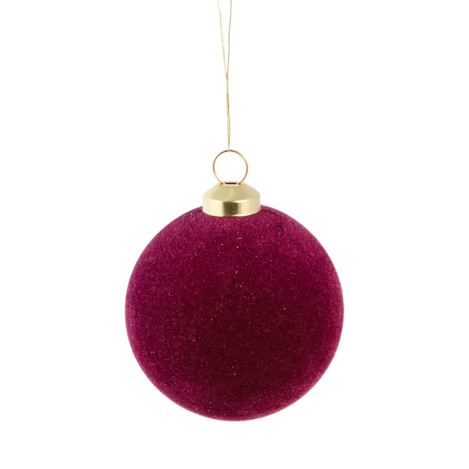 Pack of 35 Flocked Baubles Plum Image 5
