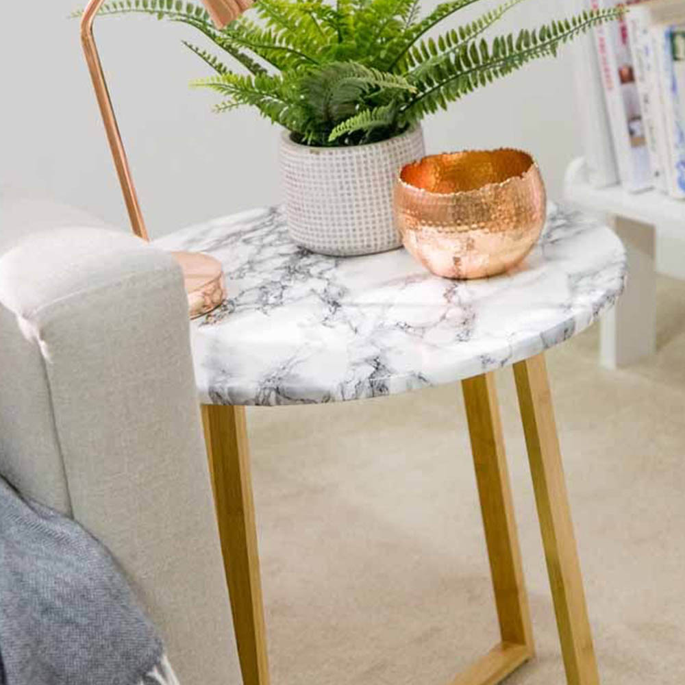 d-c-fix Marmi White Sticky Back Plastic Vinyl Wrap Film 67.5cm x 2m Image 5