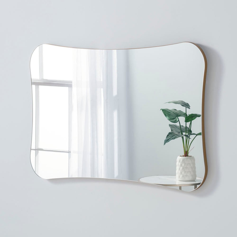 Yearn Barnsbury Gold Organic Wall Mirror 120 x 80cm Image 2