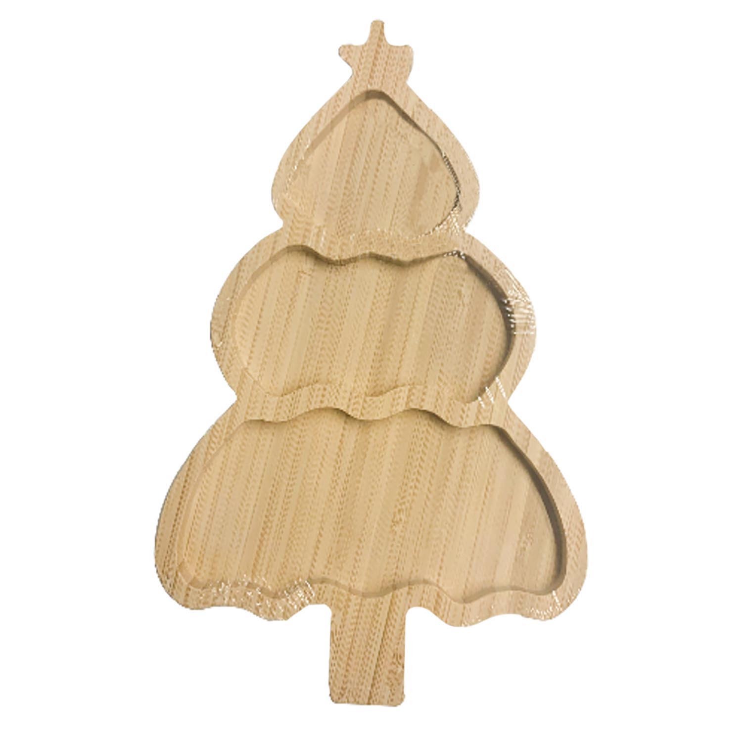 Christmas Tree or Snowman Bamboo Platter Image 2