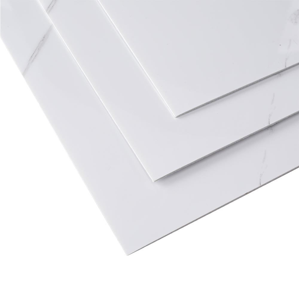 Living and Home White Marble Peel and Stick Wall Sticker 60 x 30cm 10 Pack Image 3