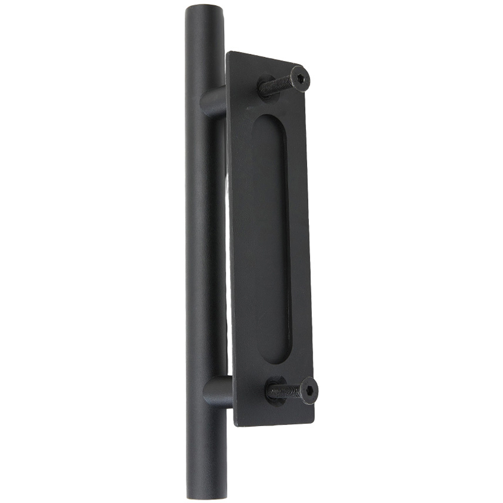 Living and Home Contemporary Carbon Steel Dual-Sided Black Door Handle Image 5