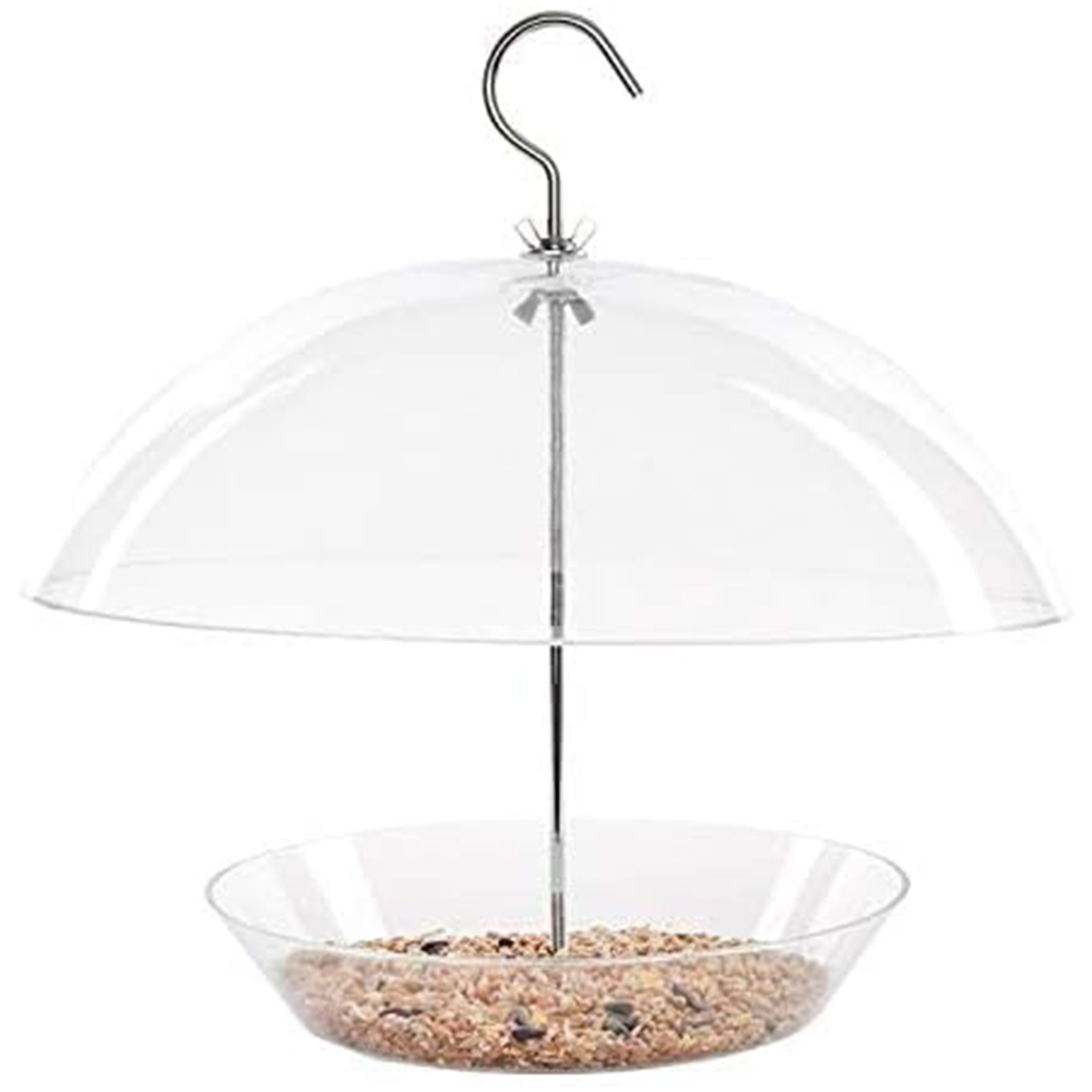 Marco Paul Clear Covered Dome Canopy Small Bird Seed Feeder Image 3